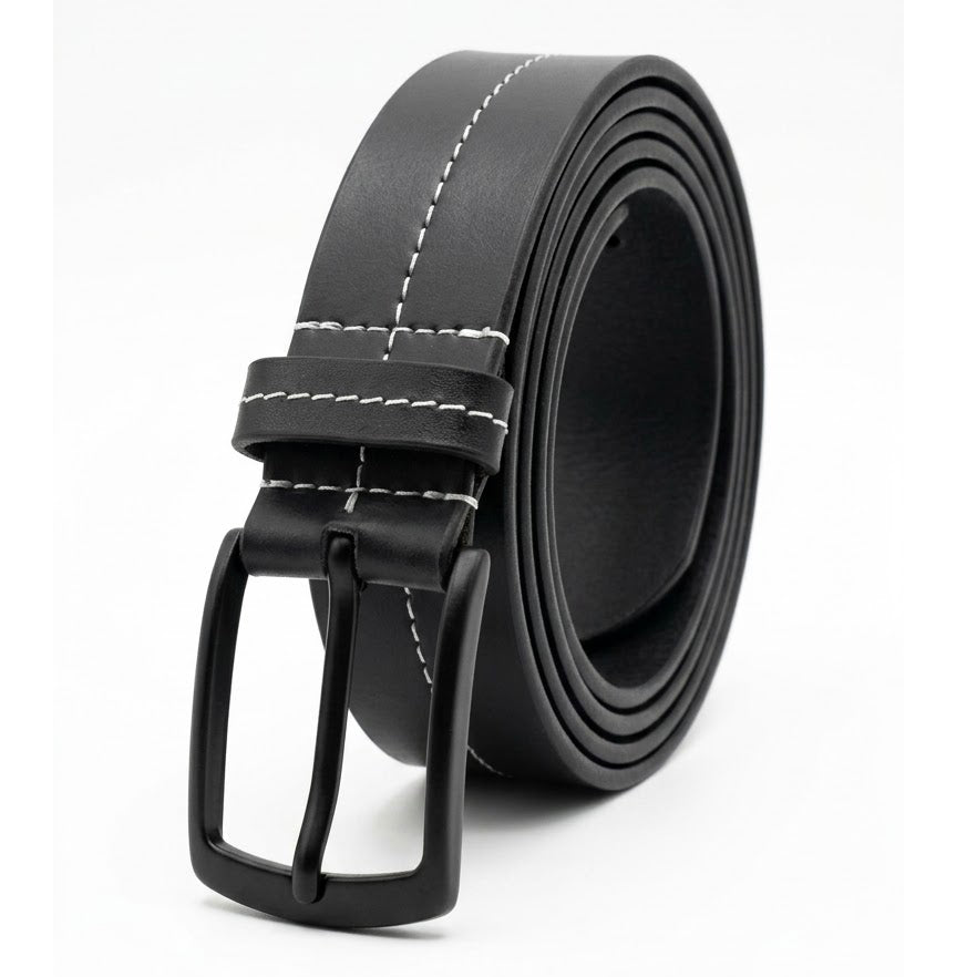 Lw Men's Black Leather Belt