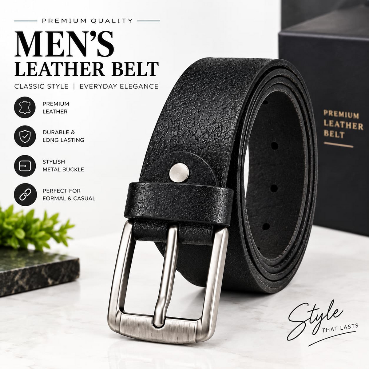 Lw Men's Genuine Leather Belt